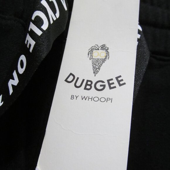 NWT DUBGEE by Whoopi Sweatpants Black & White Joggers w Drawstring Size Small - Picture 5 of 12